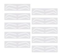 Bianco Impermeabile Sopracciglio Stencil Confezione di 10 Adesivi Personalizzabili Riutilizzabili Per Trucco Simmetrico Design Waterfamose Strumenti Trucco Sopracciglia