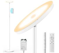 Bianco Lampada Da Terra Piantana, 36W 3600LM Super Luminoso Dimmerabile 2700K-6500K LED Con Telecomando e Touch Control, Per Soggiorno, Lettura e Ufficio