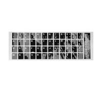 Bianco lettere Francese Azerty tastiera Sticker Cover nera per PC Laptop