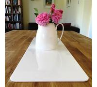 Bianco Lucido Rettangolare O Ovale Acrilico Tavolo Guide - Personalizzato Taglie