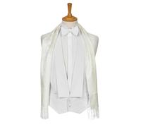 Bianco Marcella Gilet Fiocco Cravatta E Sciarpa Set Abito da Sera Orchestra
