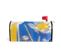 Bianco Margherite Fiori Giallo Giallo Blu Decorativo mailbox avvolge magnetico per l'autunno carino mailbox copre inverno dimensioni standard copertura para buzon