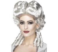 Bianco Marie Antoinette Parrucca Halloween Barocco Costume Donna Accessorio