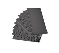 Bianco Metallo Biglietto Visita 80x40x1mm Anodizzato Alluminio Placca Nero 15pz