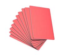 Bianco Metallo Biglietto Visita 88x53x1mm Anodizzato Alluminio Placca Rosso 10pz