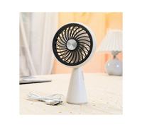 (Bianco) Mini ventilatore portatile USB elegante e alla moda con design a forma di angolo regolabile