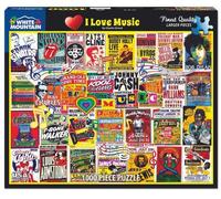 Bianco Mountain i Love Musica 1000 Pezzi Puzzle 760mm x 610mm