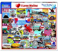 Bianco Mountain Puzzle i Love Maine 1000 Pezzi Puzzle 760mm x 610mm