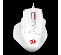 (BIANCO) Mouse da gioco Redragon M806, 7 pulsanti programmabili, mouse RGB cablato, software supportato