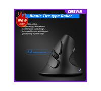 (bianco) Mouse verticale wireless destro Mouse da gioco ergonomico 2400 DPI USB ottico polso sano