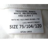 Bianco Navale Pantaloni Ufficiale E Gentiluomo Stile Classe 1 Cli Rn Blu Marino