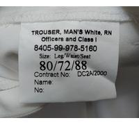 Bianco Navale Pantaloni Ufficiale E Gentiluomo Stile Classe 1 Cli Rn Blu Marino