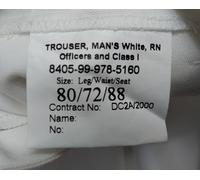 Bianco Navale Pantaloni Ufficiale E Gentiluomo Stile Classe 1 Cli Rn Blu Marino