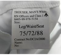 Bianco Navale Pantaloni Ufficiale E Gentiluomo Stile Classe 1 Cli Rn Blu Marino