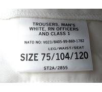 Bianco Navale Pantaloni Ufficiale E Gentiluomo Stile Classe 1 Cli Rn Blu Marino