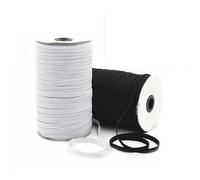 Bianco/Nero Corda Elastica Ampio 1mm-75mm Rotondo/Piatto per Cucito Pantaloni