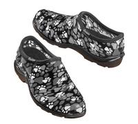 Bianco & Nero Gatto/Cane Zampa Stampa Donna Sloggers Zoccoli Impermeabile Da
