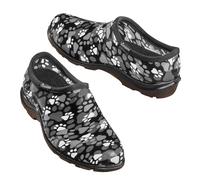 Bianco & Nero Gatto/Cane Zampa Stampa Donna Sloggers Zoccoli Impermeabile Da