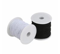 Bianco/Nero Rotondo/Piatto Corda Elastica Bande Cucito Maschere Vestiti 1-12mm