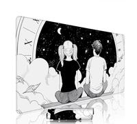 Bianco nero Tappetino Mouse xxl 700x300x3mm Gaming Mouse Pad Accessori Scrivania Sottomano Antiscivolo Grande Computer Tastiera Mousepad Astratto Tappetino PC Base in Gomma, per Laptop Casa w-10564