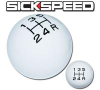 Bianco/Nero Vintage Cambio Pomello Per 5 Velocità Corto Tiro Selettore UN2 Kit