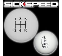 Bianco Ol' Skool Cambio Pomello/Trasferimento Custodia Set Per 5 Speed Chevy /