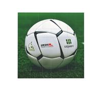 Bianco Pallone Da Calcio Stampa Blocco di Mattoni Puzzle Quadrato Creativo Building Blocks Puzzle Casa Scrivania Decor