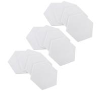 Bianco Pannello Memo Esagonale in Feltro 12 Pezzi | Adesivo da Parete, per Appunti e Memorie, Decorazione Discreta, Installazione Semplice, Forma Esagonale
