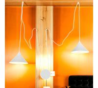 Bianco Pendelleuchte Con Connessione Socket Flessibile Sala Lampada Salotto