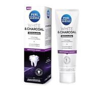 Bianco perla bianco e carbone attivo dentifricio per denti bianchi con effetto sbiancante istantaneo - rimuove lo scolorimento, garantisce un respiro fresco e protegge lo smalto dei denti, 75 ml