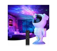 (Bianco) Proiettore di stelle galattiche, astronauta, luce notturna a LED, cielo stellato, lampada decorativa