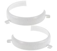 Bianco Protezione per Piatto Clip, 2 Pezzi Bordo Rialzato Curvo | Piatti Piani e Fondi, Plastica Liscia, Aiuta L'autonomia a Tavola, Uso Domestico e Assistenza Anziani