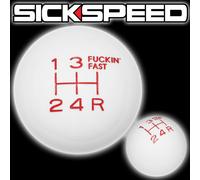 Bianco/Rosso Fing Veloce Cambio Pomello 5 Velocità Corto Throw Selector UN2 Kit
