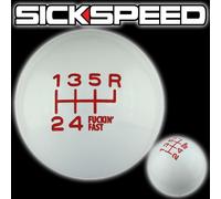 Bianco/Rosso Fing Veloce Cambio Pomello 6 Velocità Corto Throw Selector UN2 Kit