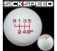 Bianco/Rosso Fing Veloce Cambio Pomello Per 6 Velocità Corto Throw 12X1.25 S16