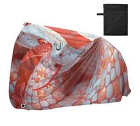 Bianco Rosso Serpente Impermeabile Coperture per Bici con Fori di Blocco Interno Esterno Deposito Bici Da Strada Copertura Adatto per La Maggior Parte funda impermeabile para