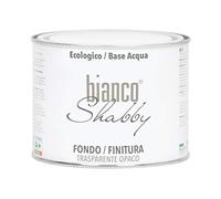 bianco Shabby FONDO/FINITURA Trasparente OPACO per chalk paint e legno (500 ml)