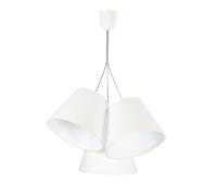 Bianco Sospensione Jocy Tessuto Schermo Velour Ottica E27 Pendelleuchte Salotto