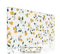 Bianco Tappetino Mouse xxl 1400x600x3mm Gaming Mouse Pad Accessori Scrivania Sottomano Antiscivolo Grande Computer Tastiera Mousepad Fiore Tappetino PC Waterproof Base in Gomma, per Laptop w-9804