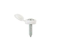 Bianco Targa Aletta Top & Vite - Confezione 5 - Connect 36884 Nuovo