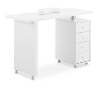 Bianco Tavolo manicure professionale - 4 cassetti - 6 ruote | physa