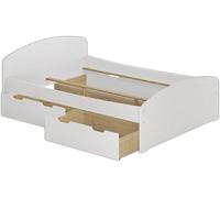 Bianco telaio matrimoniale 200x200 in Pino con 3 utili cassettoni 60.50-20 W oR