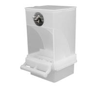 Bianco Uccello Mangiatoie Automatico Pappagallo Abbeveratoio Semi Cibo Container