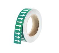 Bianco Verde Colore Freccia Nastro Vinile Adesivi Freccia Etichette 30mm