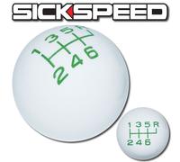 Bianco/Verde Vintage Cambio Pomello Per 6 Velocità Corto Tiro Selettore UN2 Kit