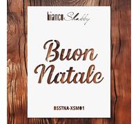 Biancoshabby® Stencil Natale RIUTILIZZABILE Made in Italy - Stencil Professional