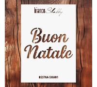 Biancoshabby® Stencil Natale RIUTILIZZABILE Made in Italy - Stencil Professional