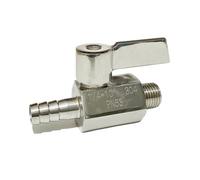 BIANMTSW 10mm Hose Barb OD To 1/4" BSP Male Thread 304 Stainless Steel Ball Valve Pipe Connector Shutoff Valve with Handle