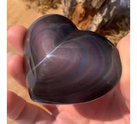 BIANMTSW 1PC 20-50g Shining Rainbow obsidian heart love, Crystals, diy decorative hearts