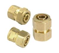 BIANMTSW 1pc Fit Tube I.DxO.D 14x18mm - 1/2" BSP Female PEX-al-PEX Tube Straight Brass Pipe Fitting
